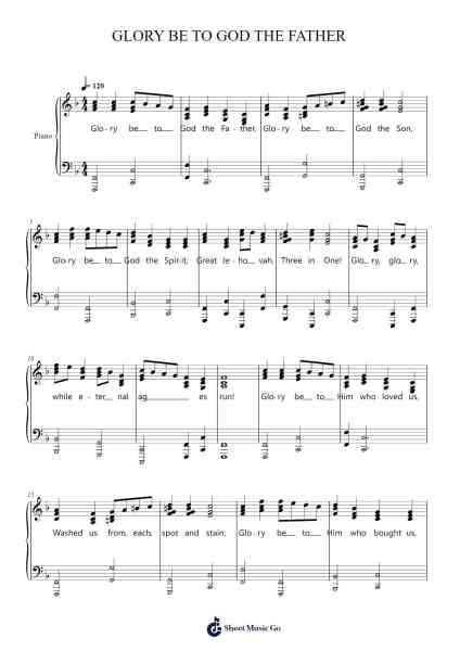 GLORY BE TO GOD THE FATHER Sheet Music by Davebel-Arr.Losopp Webslin