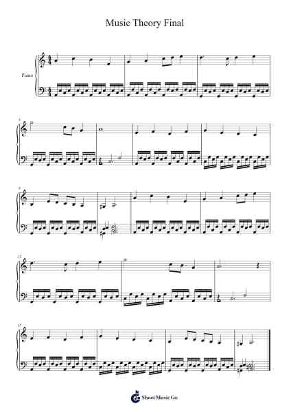 Music Theory Final Sheet Music by Sanrhys-Arr.Smithmuel Jorwolf