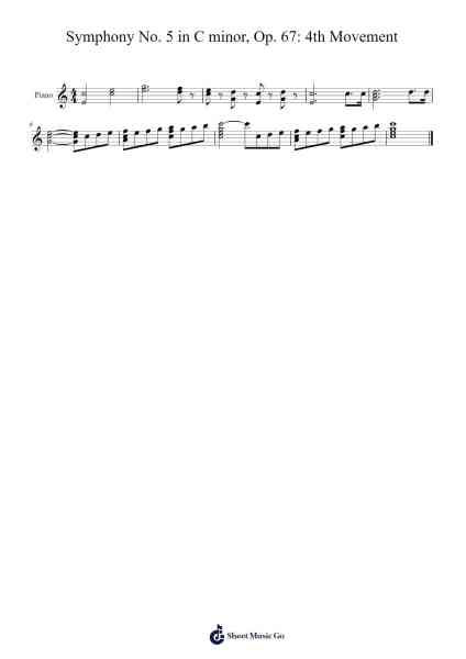 Symphony No. 5 in C minor, Op. 67: 4th Movement 樂譜由 Ludwig van Beethoven - 編曲 Saxbraith