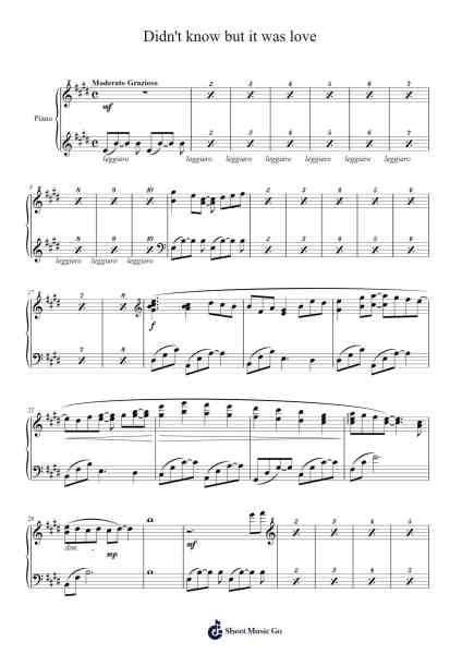 Didn't know but it was love Sheet Music by Yuki Kajiura-Arr.Sonsaul Corfort