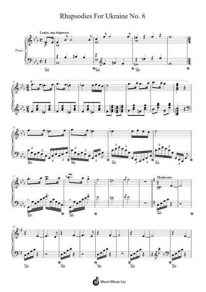 Rhapsodies For Ukraine No. 8 Sheet Music by Loudan Stephen Alexenov Stradinoff-Welkinstein-Arr.Kepmill Rexbloor