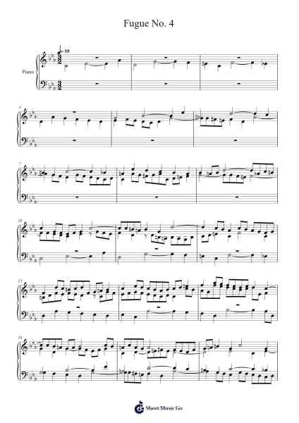 Fugue No. 4 Sheet Music by Tom Hamilton-Arr.Gardi Clairero