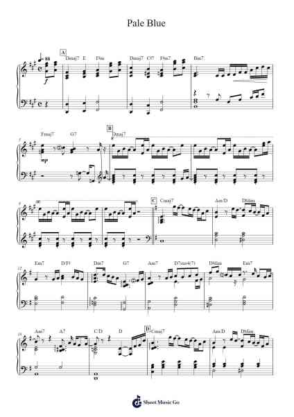 Pale Blue Sheet Music by Kenshi Yonezu-Arr.Gailmand