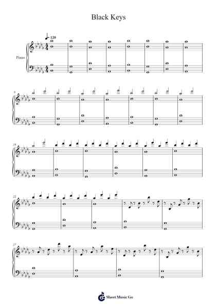 Black Keys Sheet Music by justinwalkzz1-Arr.Keplus