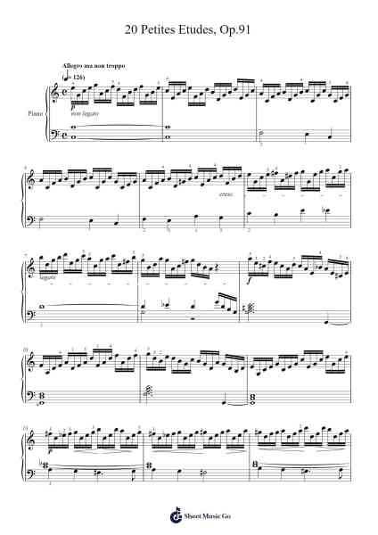 20 Petites Etudes, Op.91 Sheet Music by Moritz Moszkowski-Arr.Kingrell