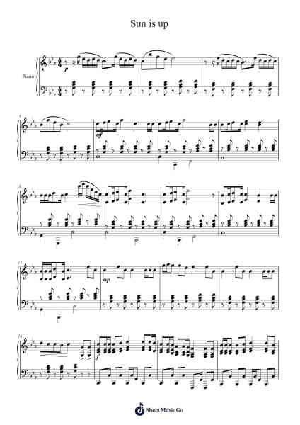 Sun is up Sheet Music by Inna-Arr.Humbryce Vanral