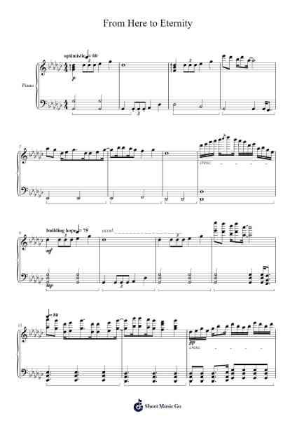 From Here to Eternity Sheet Music by Zane Lai-Arr.Morsechi Billra