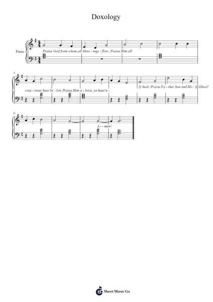 Doxology Sheet Music by Thomas Ken-Arr.Mattrie