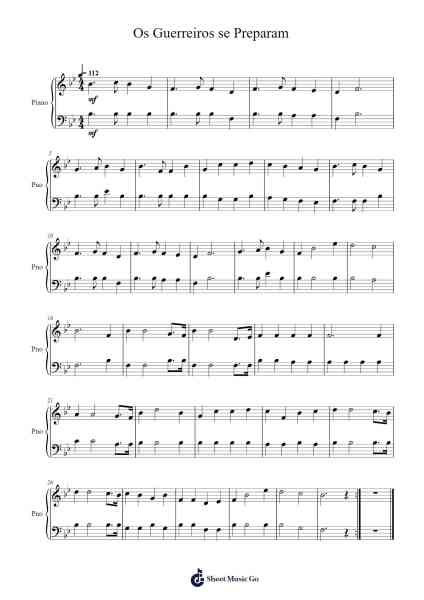 Os Guerreiros se Preparam Sheet Music by -Arr.Chandys Jehan