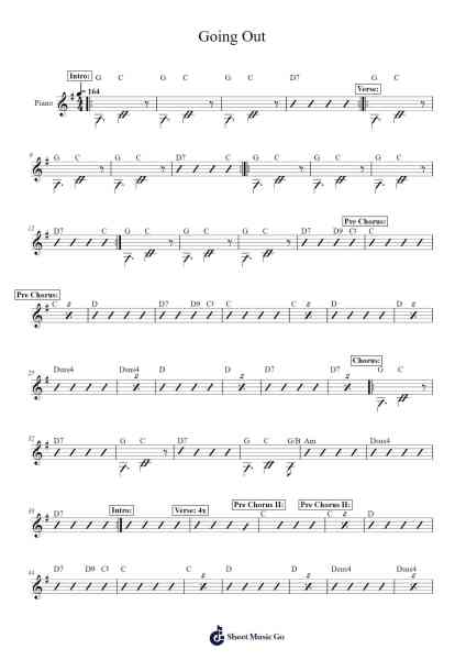 Going Out Sheet Music by Croes_p-Arr.Grifgins