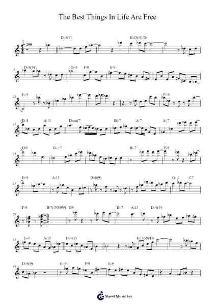 The Best Things in Life Are Free Sheet Music by Jesse van Ruller-Arr.Kylenus Minruth