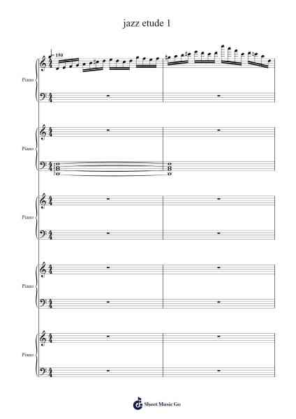 jazz etude 1 Sheet Music by jmk777-Arr.Alruth