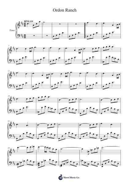 Ordon Ranch Sheet Music by Koji Kondo-Arr.Brobraith Zeyer