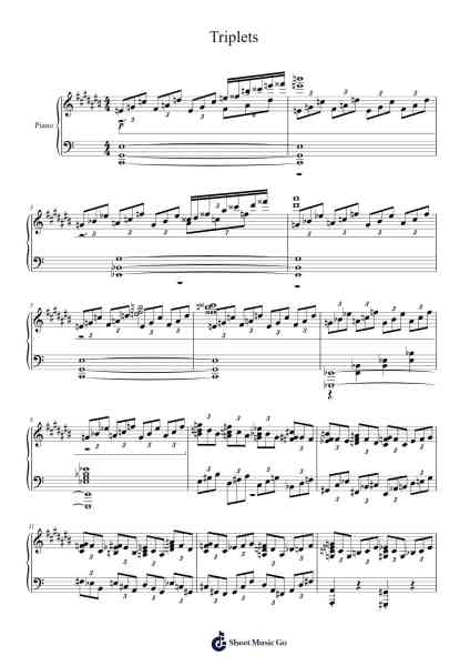 Triplets Sheet Music by WilliamBobbyHeight-Arr.Steelelynn