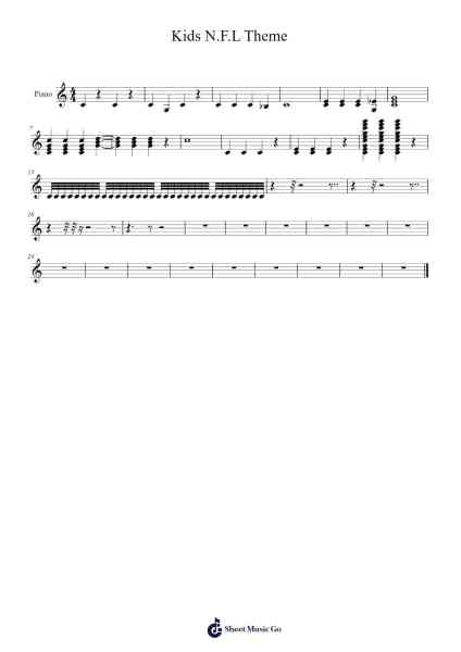 Kids N.F.L Theme Sheet Music by Webscole Midboyce-Arr.Lamguy Nica
