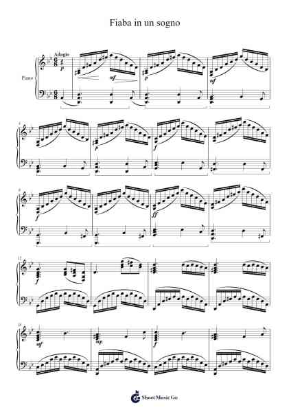 Fiaba in un sogno Sheet Music by Yura Belous-Arr.Wavieve Katdy