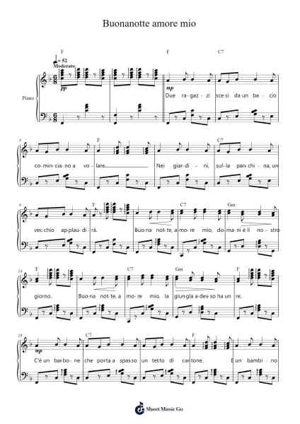 Buonanotte amore mio Sheet Music by Al Bano/Romina Power-Arr.Hartepeare