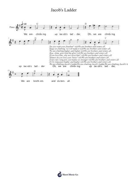 (We Are Climbing) Jacob's Ladder Sheet Music by Traditional Spiritual-Arr.Juddnice