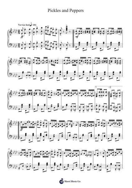 Pickles and Peppers Sheet Music by Adaline Shepherd-Arr.Walry