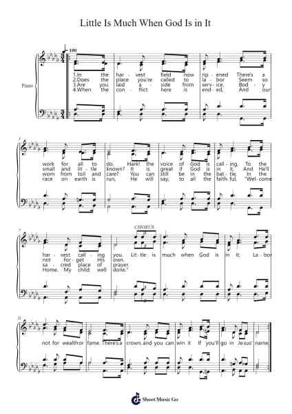 Little Is Much When God Is in It Sheet Music by undefined-Arr.Sawhy