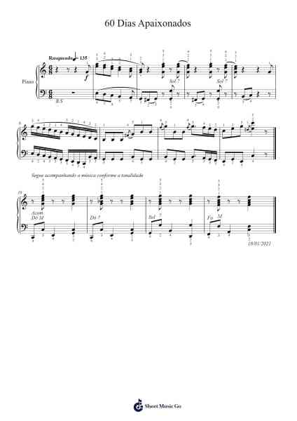 60 Dias Apaixonados Sheet Music by Darci Rossi/Constantino Mendes-Arr.Jecie Youngjean