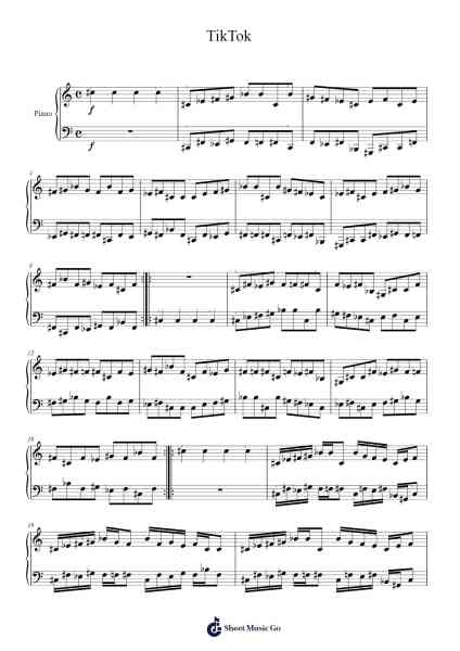 TikTok Sheet Music by Stellas-Arr.Pulip