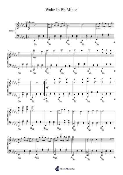 Waltz in B-Flat Minor Sheet Music by Joe Yazbeck-Arr.Joycelup