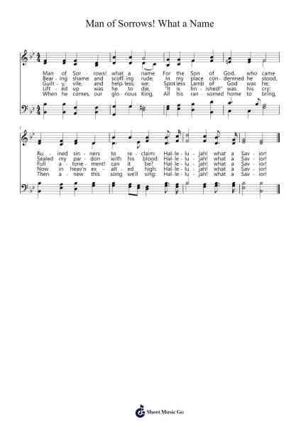 Man of Sorrows! What a Name Sheet Music by Philip P. Bliss-Arr.Bardtrid