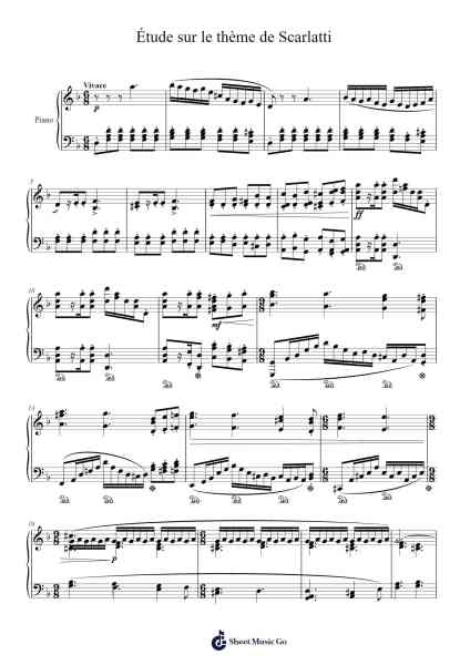 Étude sur le thème de Scarlatti Sheet Music by Nicolas Evan-Arr.Judmons Bairdchel