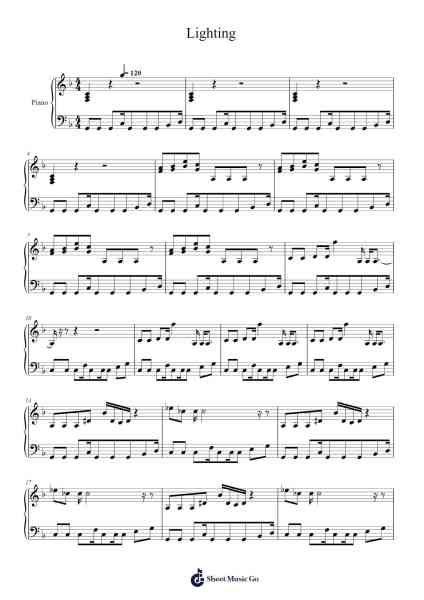 Lighting Sheet Music by tuannguyen110-Arr.Dilliz Woolfsil