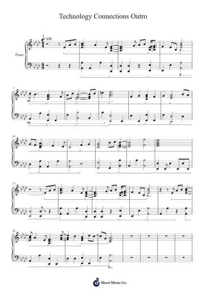 Technology Connections Outro Sheet Music by Catie Chanick-Arr.Joeswift Mcyves