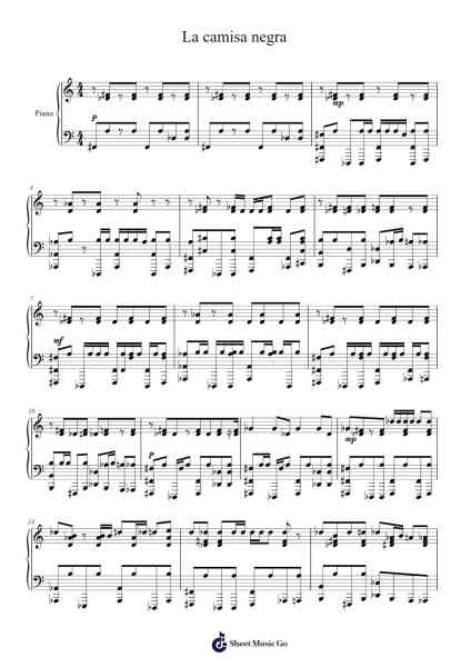 La camisa negra Sheet Music by Unknown author-Arr.Lynzoe Haybob