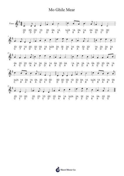 Mo Ghile Mear Sheet Music by Misc Traditional-Arr.Whittrine Pruham