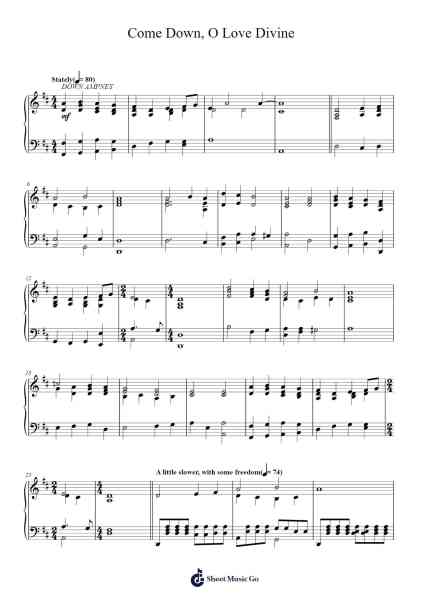 Come Down, O Love Divine Sheet Music by Ralph Vaughan Williams-Arr.Stoweman Bertwain