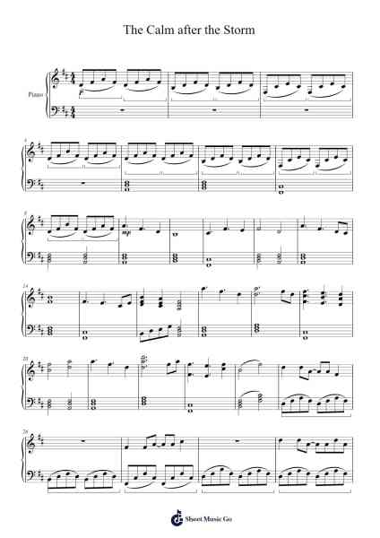 The Calm after the Storm Sheet Music by Jacob Lea-Arr.Totience Queesom