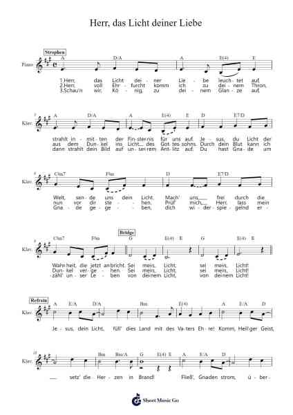 Herr, das Licht deiner Liebe 樂譜由 Graham Kendrick - 編曲 Deirmand