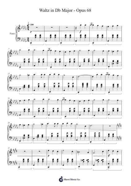Waltz in D-flat Major, Op. 64, No. 1 "Minute Waltz" Sheet Music by Wolfgang Amadeus Mozart-Arr.Hodhill