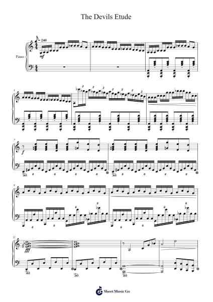 The Devils Etude Sheet Music by lilbuddy0021-Arr.Marzel Kylepys