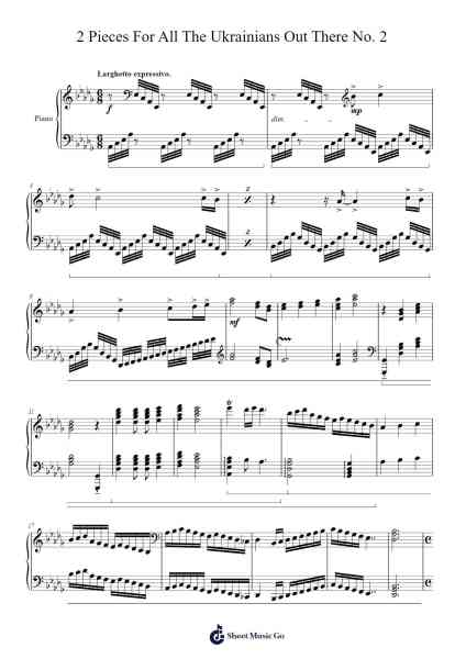 2 Pieces For All The Ukrainians Out There No. 2 Sheet Music by Loudan Stephen Alexenov Stradinoff-Welkinstein-Arr.Lanps Gailkyle