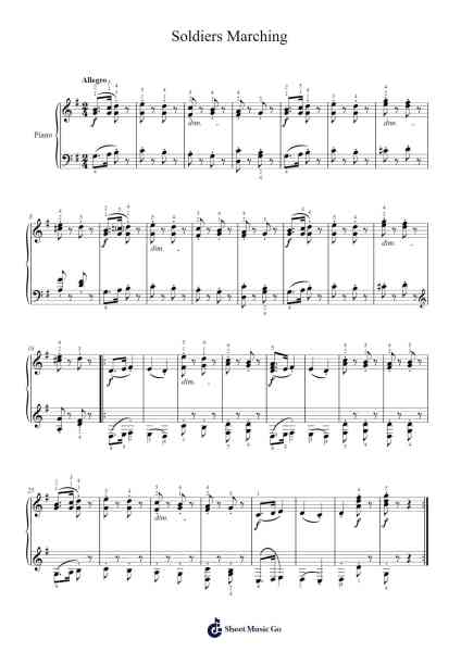 Album for the Young, Op. 68 No. 2 "Soldiers' March" Sheet Music by Robert Schumann-Arr.Crailynn Rodlan