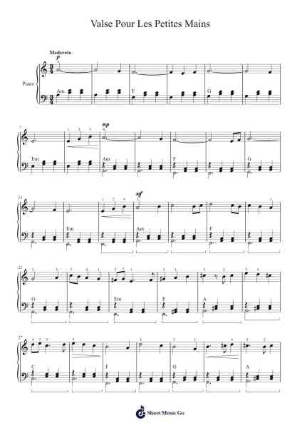 Valse Pour Les Petites Mains Sheet Music by Gibrl-Arr.Kaygill Clarcarr