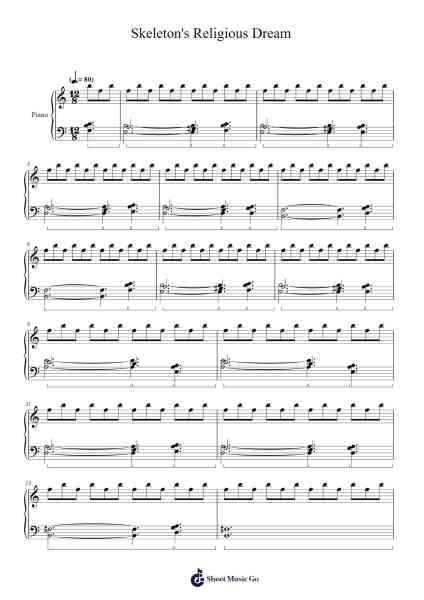 Skeleton's Religious Dream 乐谱由 Tuukka Jokilehto - 编曲 Gregdi