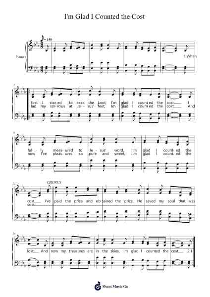 I'm Glad I Counted the Cost Sheet Music by William Henry-Arr.Turdrea