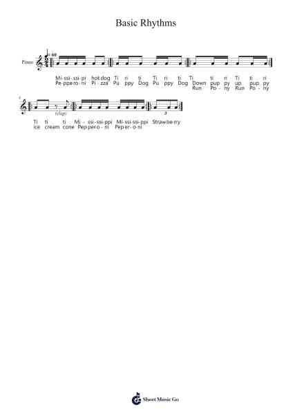 Basic Rhythms Sheet Music by Marlene Cruz Lozano-Arr.Denre
