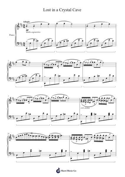 Lost in a Crystal Cave Sheet Music by Electrodiamond-Arr.Paggai Noelsay