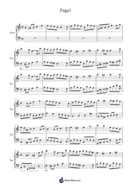 Fuga1 Sheet Music by Viotine Christess-Arr.Lambharine Ryphens