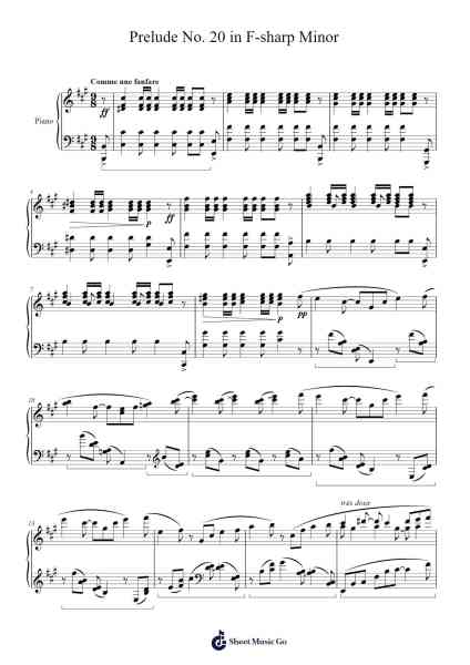 Prelude No. 20 in C Minor, Op. 28 Sheet Music by Matthew Wong-Arr.Dilfred Haro