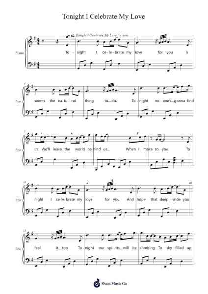 Tonight I Celebrate My Love Sheet Music by tungpham1969-Arr.Pennlyle Ferpkins