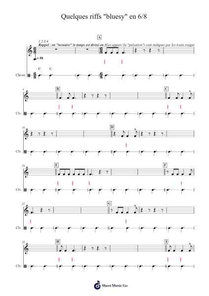 Quelques riffs "bluesy" en 6/8 Sheet Music by Flopir-Arr.Swinthea