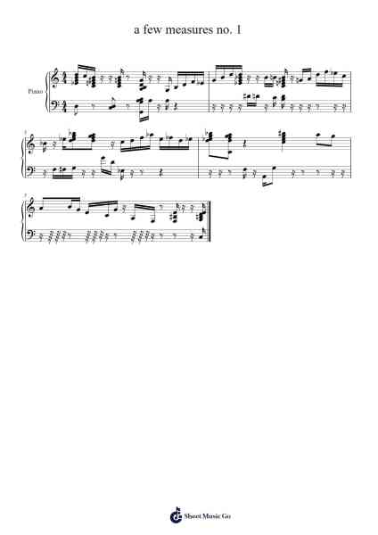 a few measures no. 1 Sheet Music by Daniel Hsieh-Arr.Betle